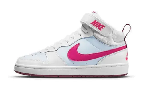 Nike Court Borough Mid 2 'White Sangria Pink Prime' GS