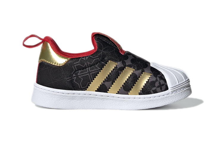 Детские кеды adidas originals Superstar 360 I (черно-золотые) — Чёрный / золотой — фото 4