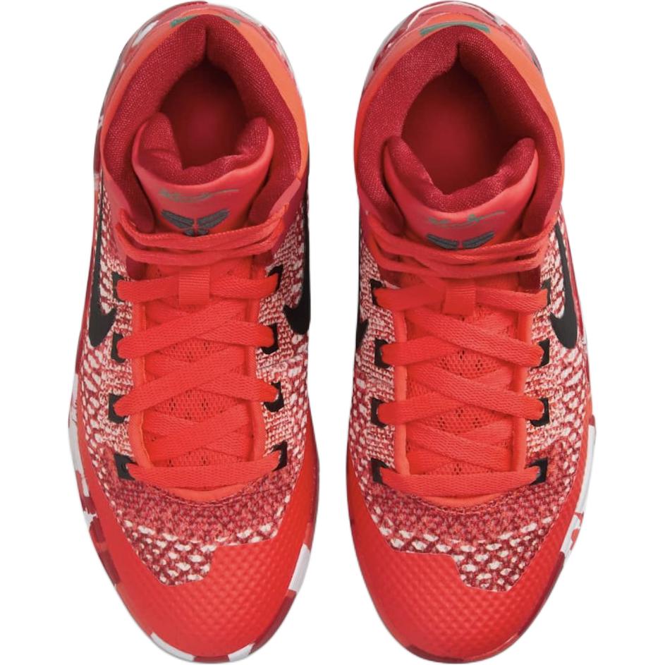 Кроссовки Nike NikeKobe 9 Elite High Protro Christmas GS (красные) — фото 4