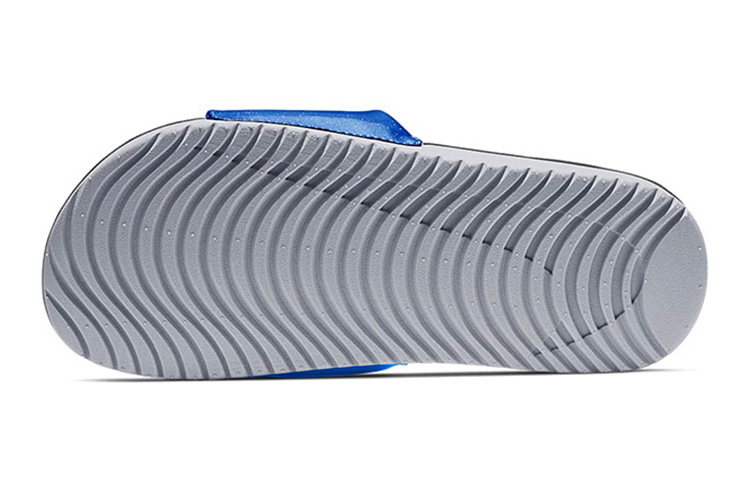 Детские шлепанцы Nike Kawa Slide (сине-белые) — фото 4