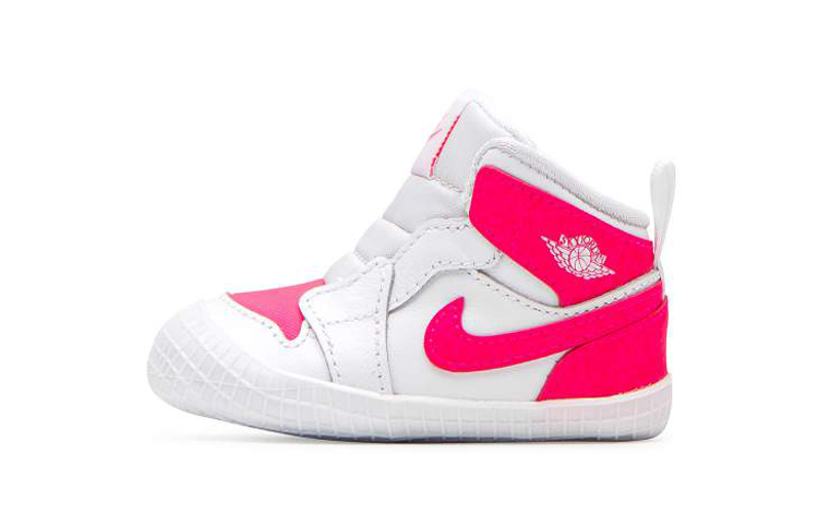Детская обувь Jordan Jordan Air Jordan 1 Crib Bootie (розово-белый)