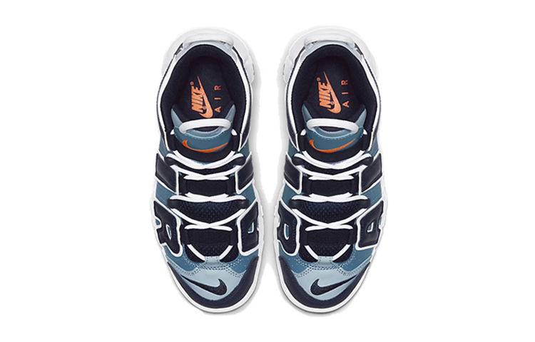 Унисекс кроссовки Nike Air More Uptempo 96 Denim (черно-сине-белые) — фото 6