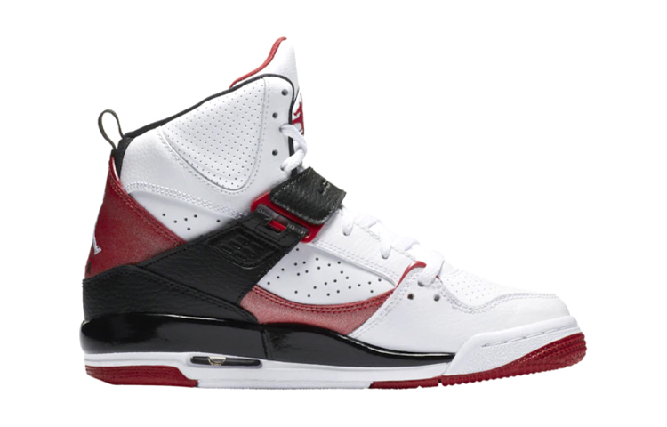 Кроссовки Jordan JordanFlight 45 High GS (черный / красный / белый) — Чёрный / красный / белый — фото 2