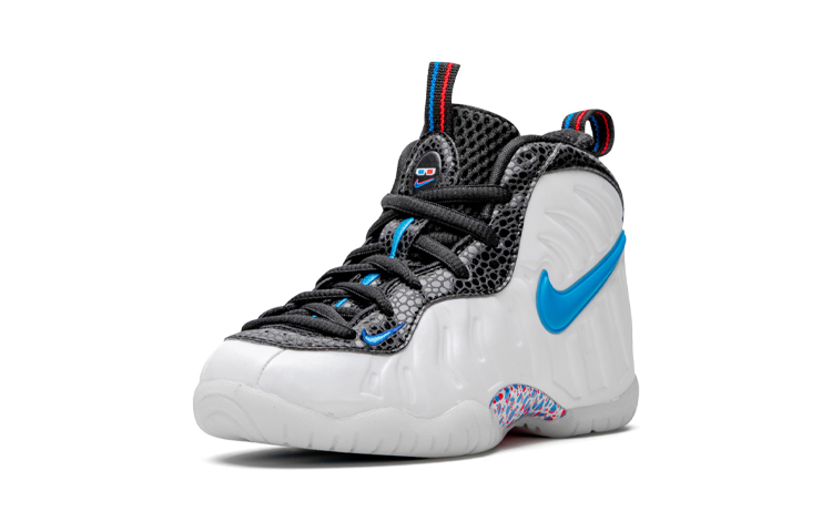 Детские кроссовки Nike Foamposite Pro (сине-белые) — Синий / белый — фото 4