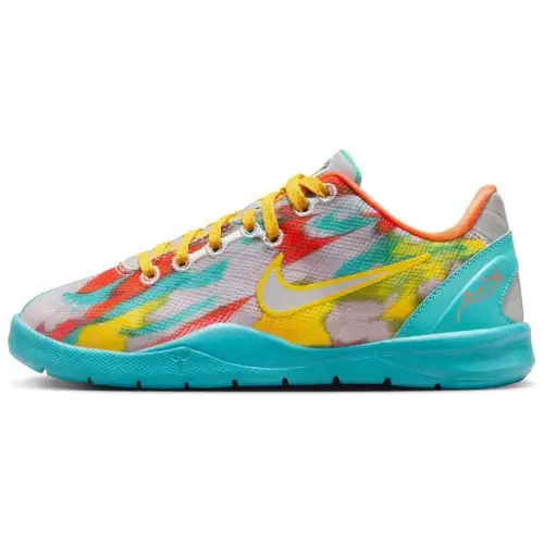 Nike Kobe 8 Protro comfortable sports shock-absorbing and wear-resistant low-top children's basketball shoes yellow silver gray middle children