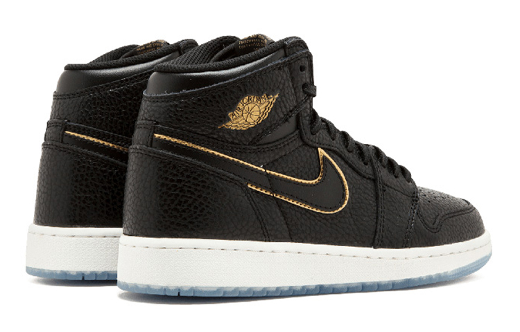 Кеды Jordan Air Jordan 1 High (черный / золотой) — Чёрный / золотой — фото 6