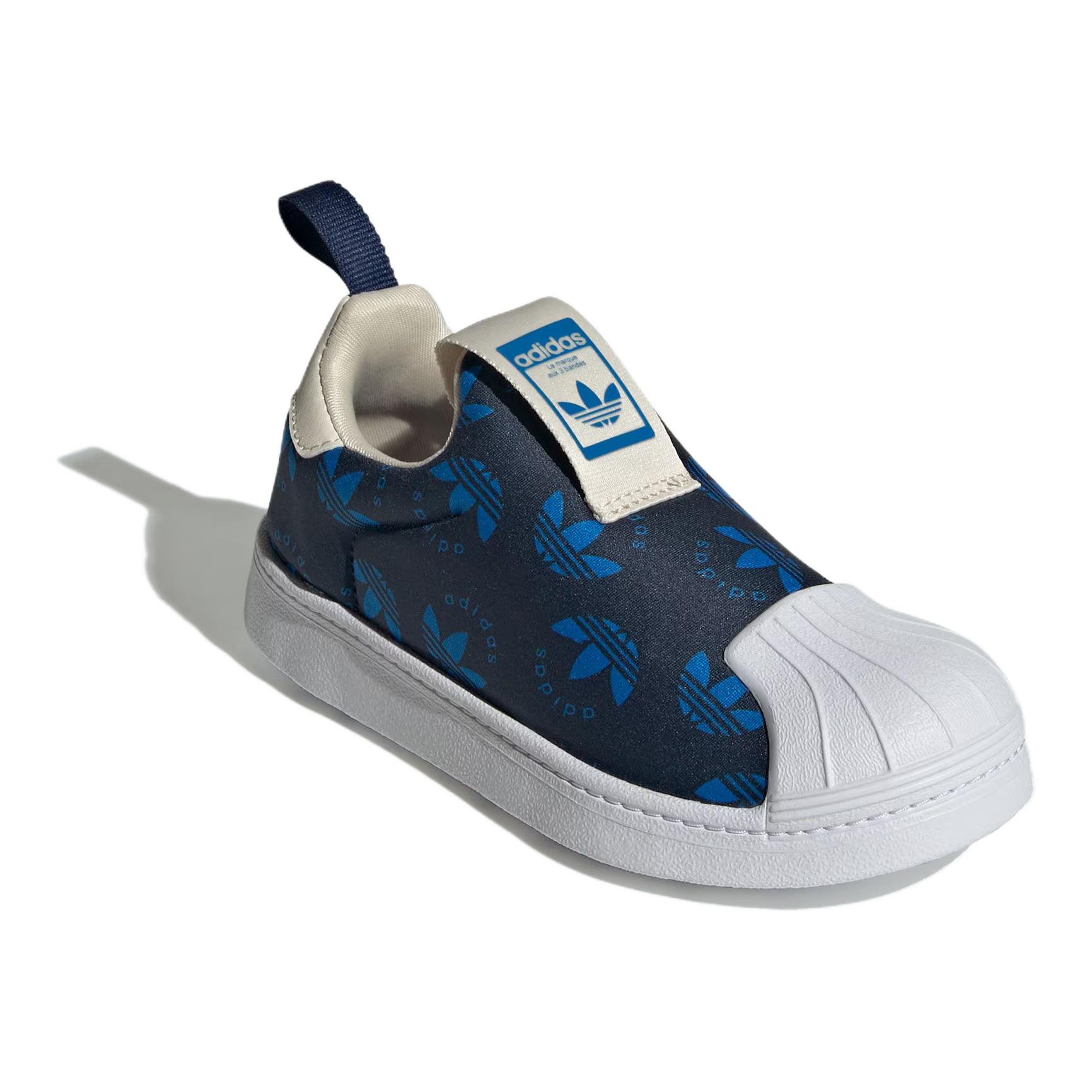 Детские кеды adidas originals SUPERSTAR 360 (синие) — 深蓝/蓝/奇妙白 — фото 3
