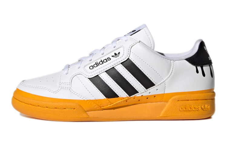 Подростковые кеды adidas Originals Continental 80 Stripes J (бело-черные)