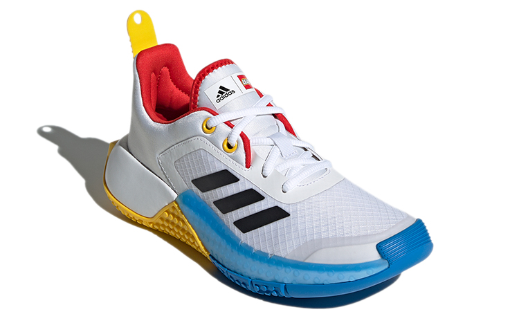 Детские кроссовки Lego x adidas Sport J (бело-черно-синие) — фото 5