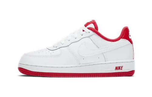 Nike Air Force 1 -1 Retro Casual Support Low Top Children's Shoes White and Red Small and Medium Children