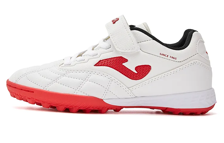 Joma Slip Resistant Low top Kids' Soccer Shoes White Red Kids'