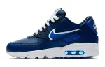 Nike Air Max 90 Cushioning Abrasion Resistant Breathable Low top Running Shoes Blue White Unisex