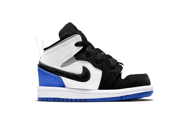 Кроссовки Jordan Air Jordan 1 Mid SE (черно-бело-синие) — фото 2