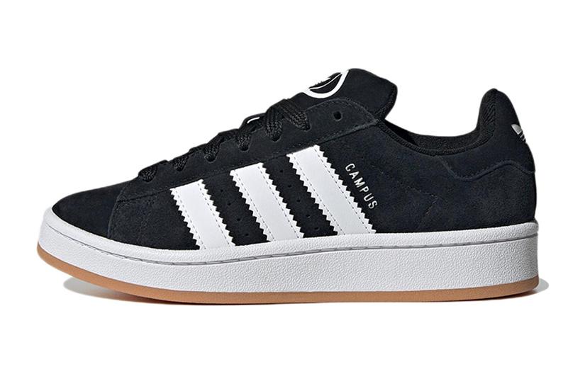 Adidas originals CAMPUS 00s trendy casual wear-resistant low-top children's sneakers black and white children's style