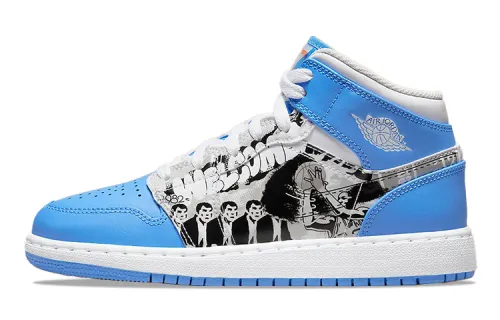Jordan 1 Mid Sneaker School Game Winner GS