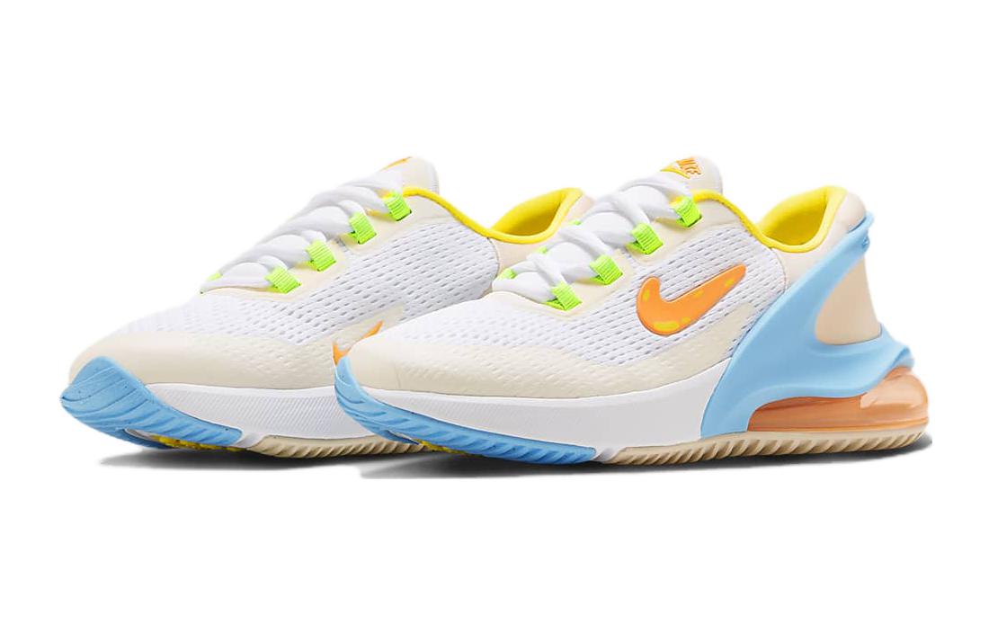 Кроссовки Nike NikeAir Max 270 GO GS (бело-сине-оранжевые) — Белыйсинийоранжевый — фото 4