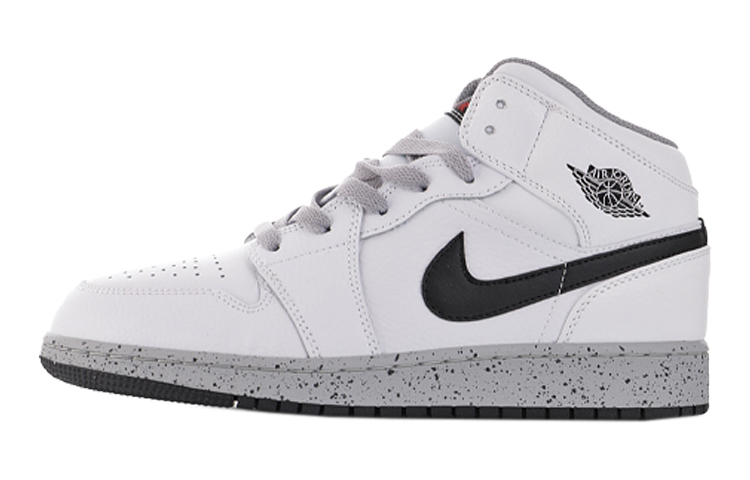 Кроссовки Jordan Air Jordan 1 Mid (бело-серые)