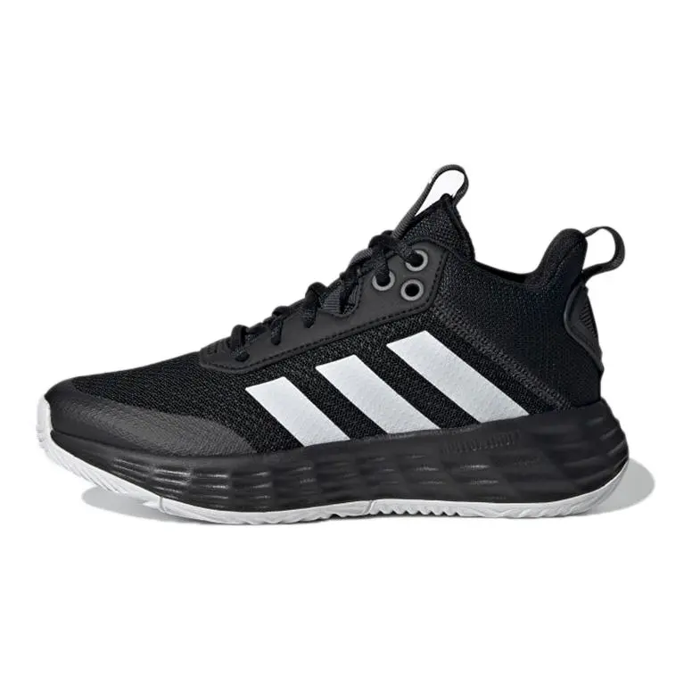 Adidas OwnTheGame 2.0 Breathable Mid top Children's Basketball Shoes Black White Kids'