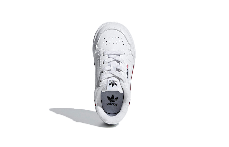 Детские кеды adidas originals Continental 80 (белый / красный / черный) — Белый / красный / чёрный — фото 7