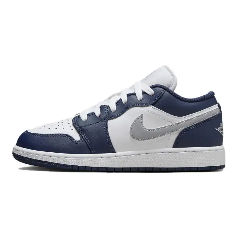 Jordan Air Jordan 1 Low top Basketball Shoes Gray Blue Unisex