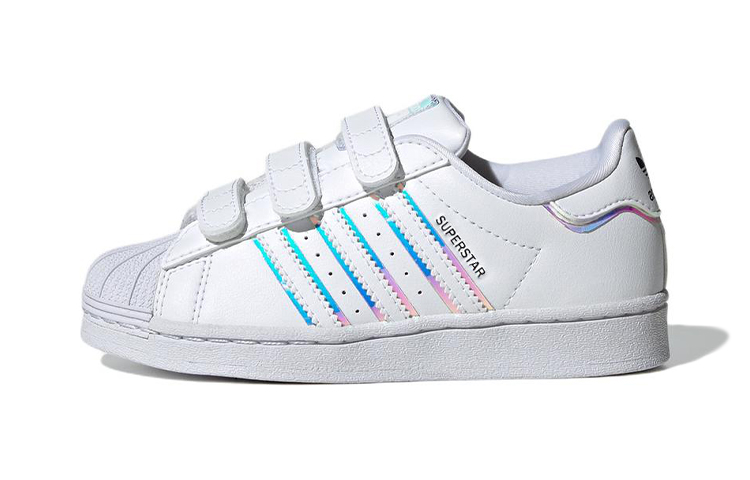 Детские кеды adidas originals SUPERSTAR CF C (бело-синие)