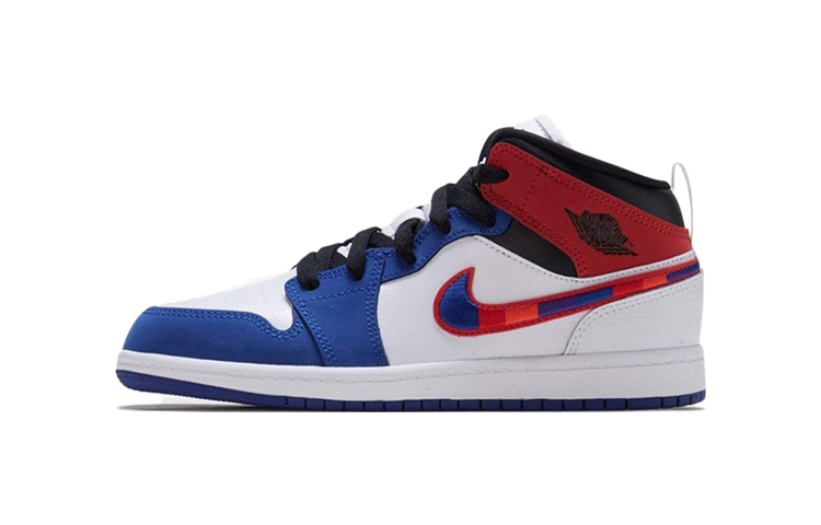 Детские кроссовки Jordan Air Jordan 1 (бело-синие)