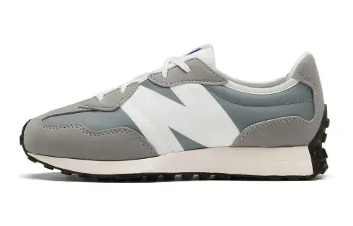 New Balance NB 327 comfortable and versatile wear-resistant low-top children's running shoes gray white
