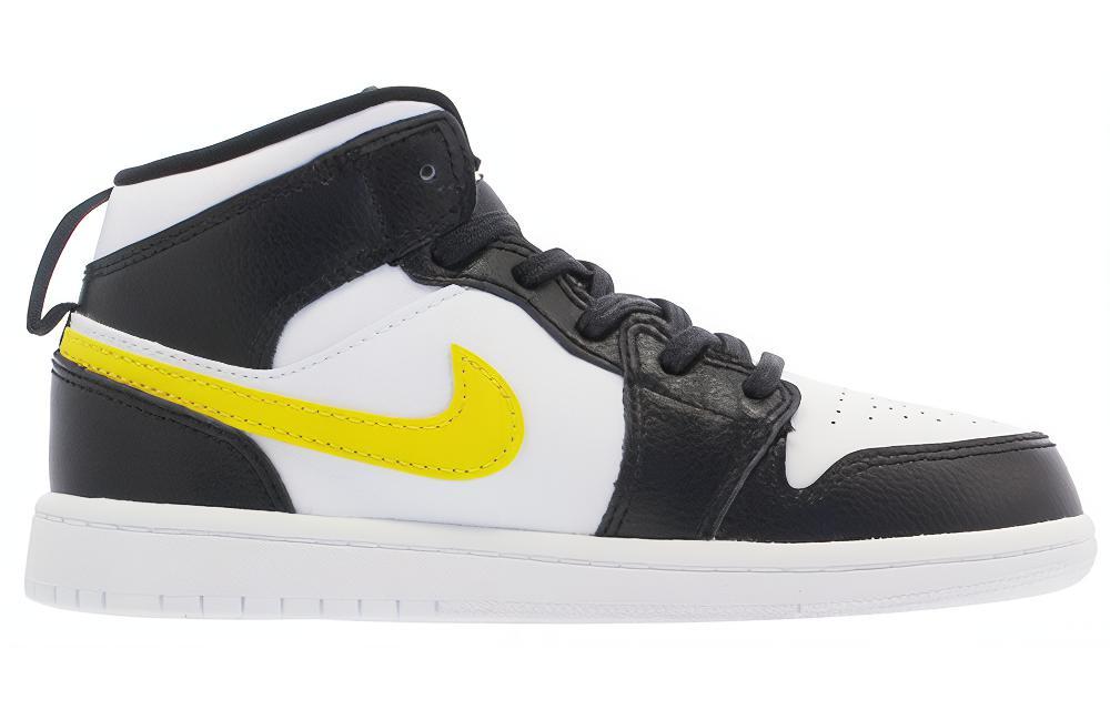 Детские кроссовки Jordan Air Jordan 1 (черно-белые) — Белый — фото 3
