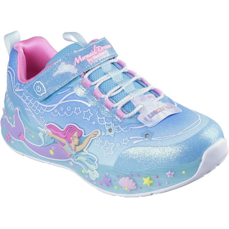 Детские кроссовки Skechers kids S-Lights Mermaid Dreams (синий / розовый) — фото 4