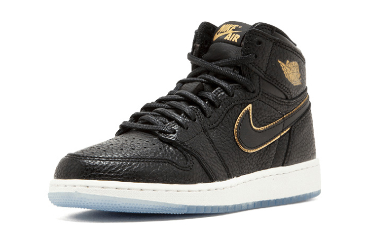 Кеды Jordan Air Jordan 1 High (черный / золотой) — Чёрный / золотой — фото 4