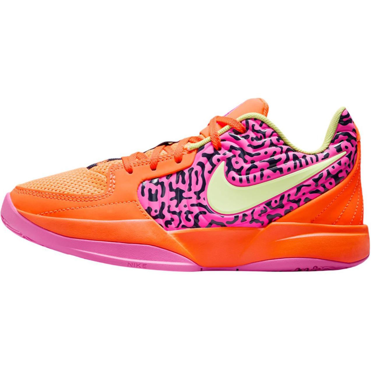 Nike Ja 2 Morant second generation Poison Dart Frog novel and comfortable GS low-top basketball shoes orange/pink/black children's style