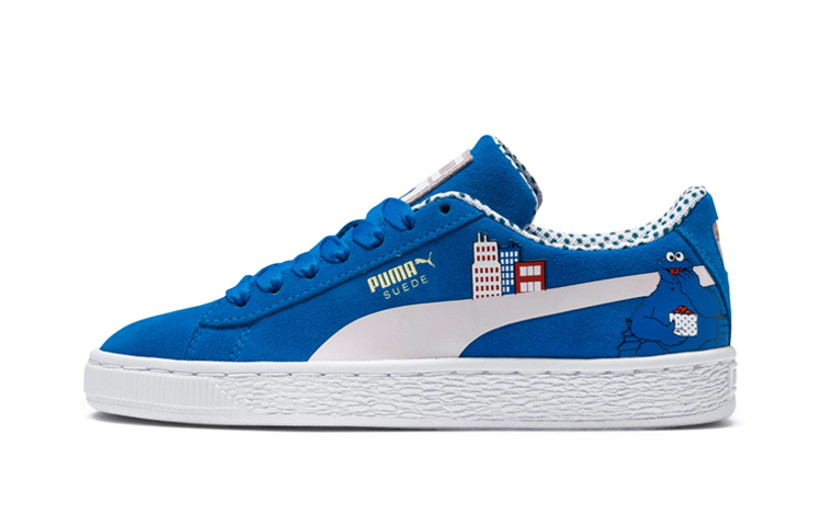 Кеды PUMA Suede Street 50 (сине-белые)