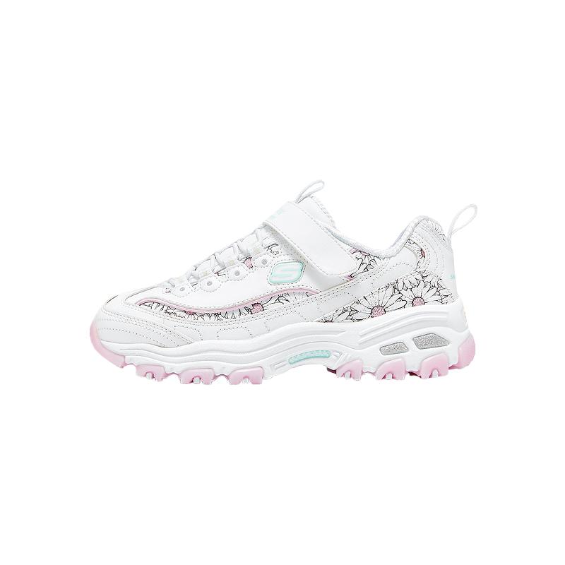 Кеды Skechers kids GIRLS (бело-розовые)