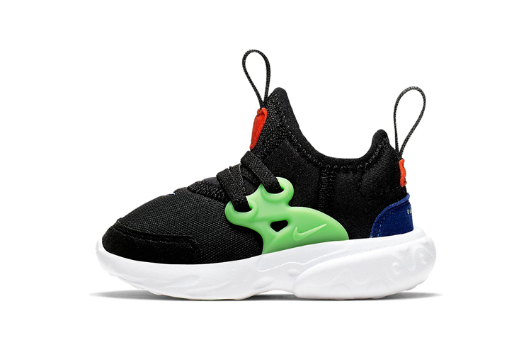 Детские кроссовки Nike React Presto (черно-зеленые)
