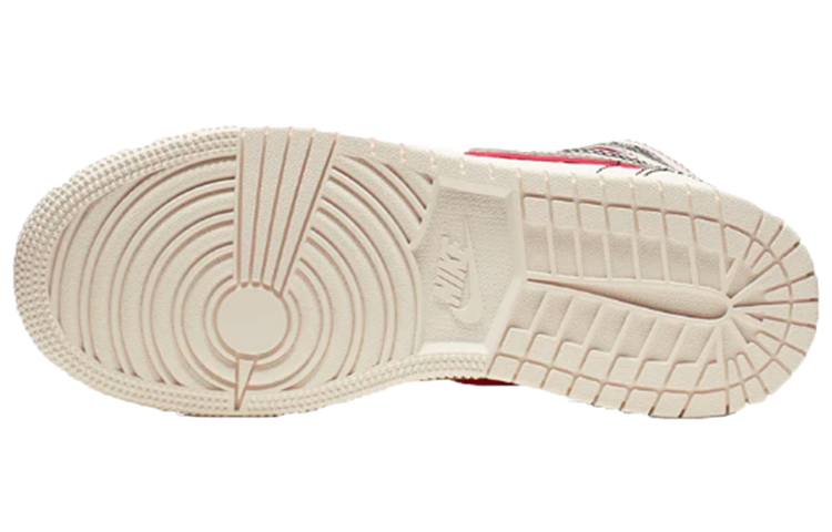 Высокие кроссовки Jordan JordanAir Jordan 1 (серый / белый / красный) — фото 7