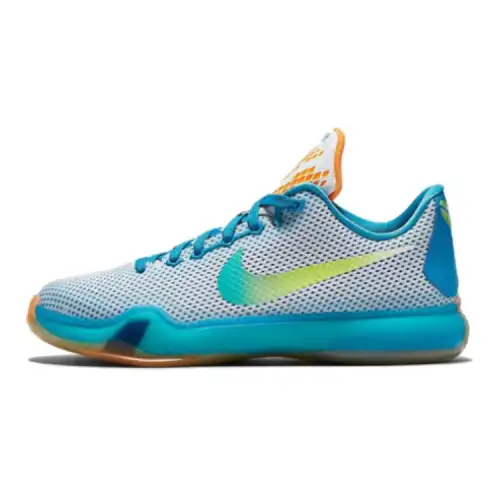 Nike Kobe 10 Kobe 10 High Dive Non slip Lightweight Mid top Basketball Shoes Gray Blue Unisex