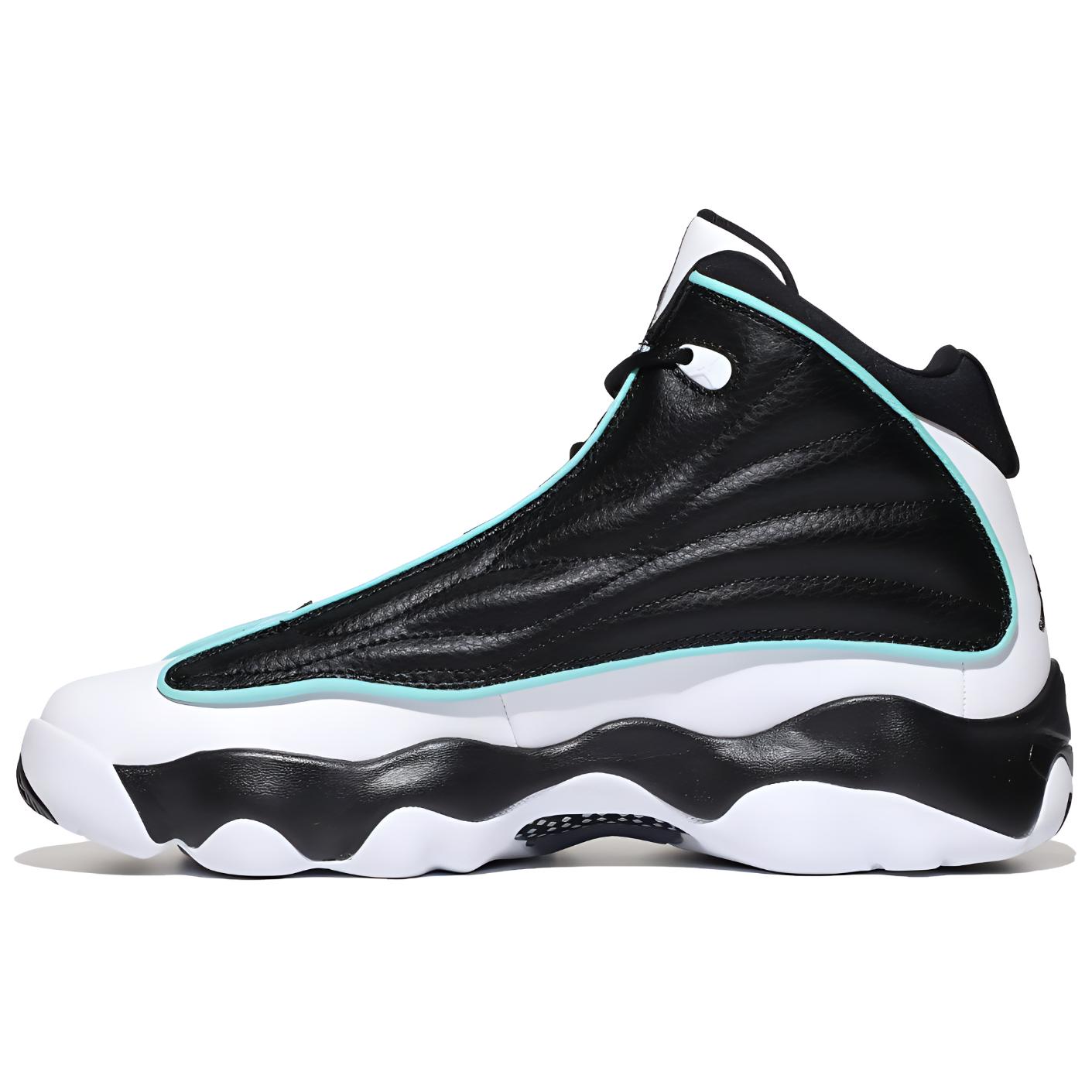 Баскетбольные кроссовки Jordan JordanPro Strong GS (черно-бело-зеленые)