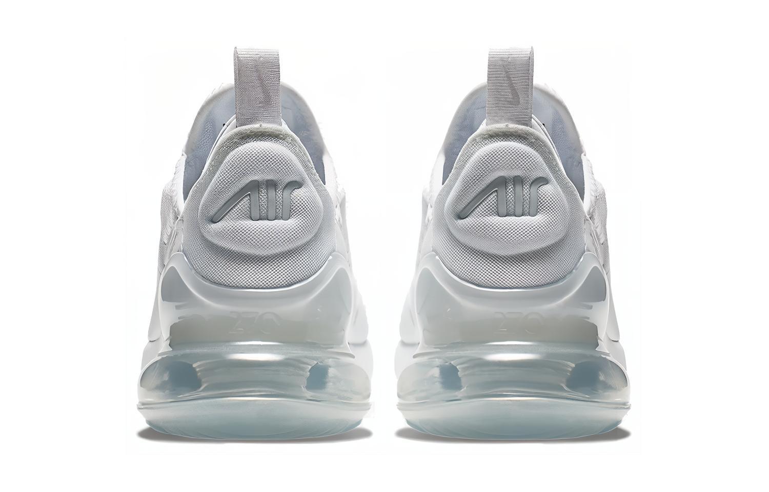 Кроссовки Nike NikeAir Max 270 GS (серебристо-белые) — Белый — фото 4