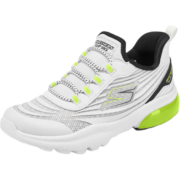 Детские кроссовки Skechers kids (бело-зеленые) — фото 2