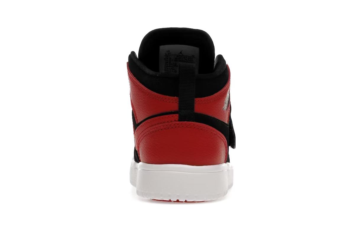 Детские кеды Jordan Air Jordan 1 (черно-красный) — фото 6