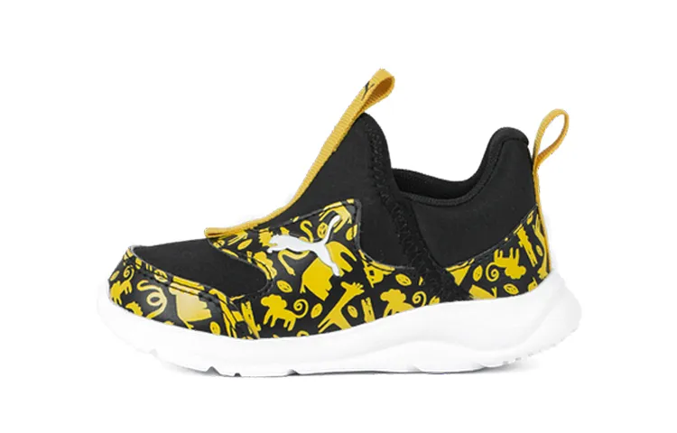 PUMA Fun Racer Slip On Su Low top Toddler Shoes Black Yellow Infant And Toddler