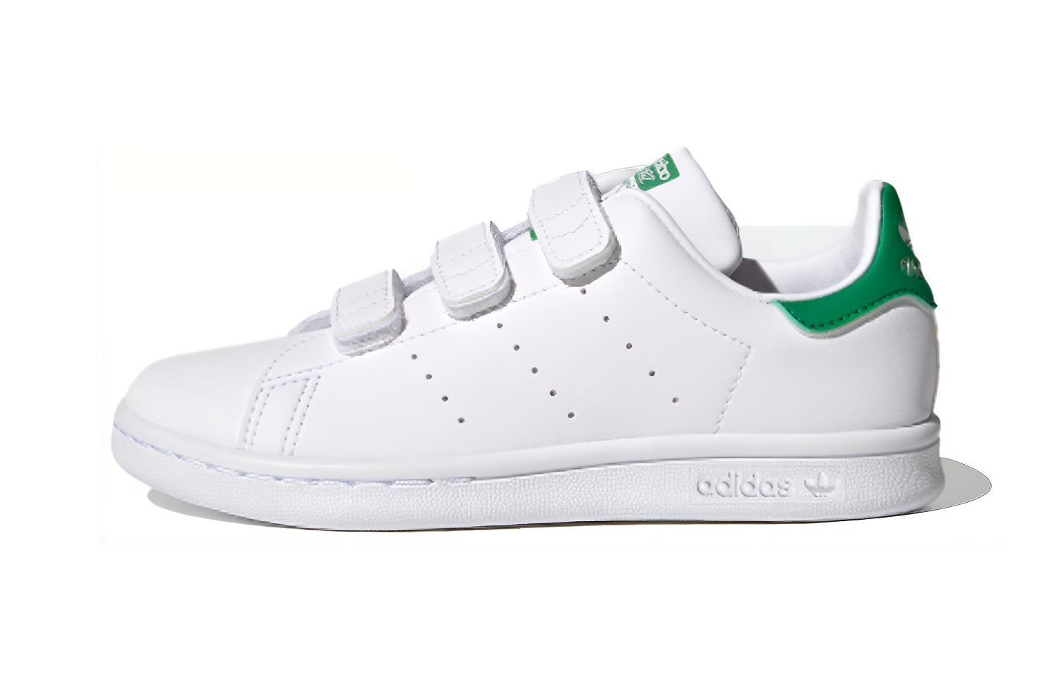 Детские кеды adidas STAN SMITH Cf C (бело-зеленые)