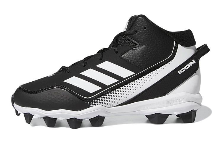 Adidas Icon 7 Mid Md Cleats K wear-resistant children's training shoes black children's style