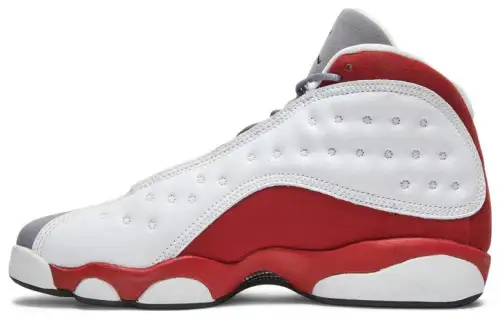 Jordan Air Jordan 13 Retro Gray Toe Leather Colorblock GS Non-slip Shock Absorption High Top Basketball Shoes White Red Unisex