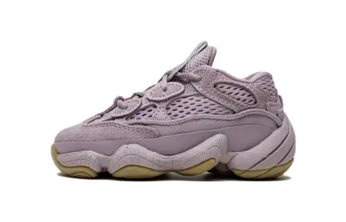 Adidas originals Yeezy 500 anti-slip, anti-kicking, lightweight shock-absorbing mid-top toddler shoes, purple, infants and toddlers
