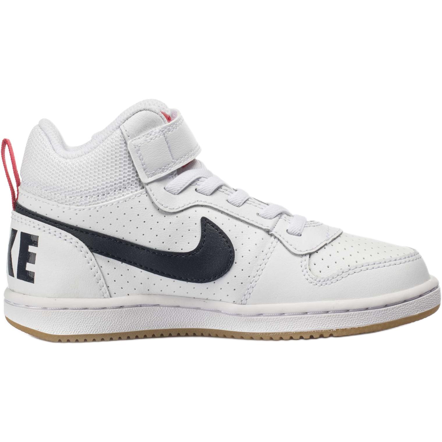 Детские кеды Nike Court Vision Mid (бело-черные) — фото 4