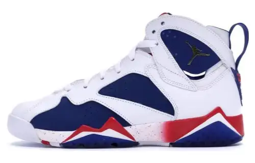 Jordan Air Jordan 7 Retro Tinker Alternate New Olympic GS High Top Basketball Shoes White Blue Same Style for Men and Women