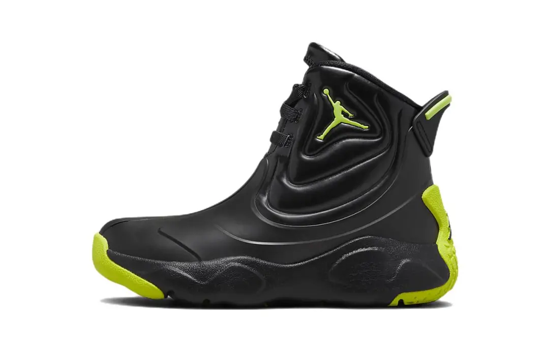 Jordan Drip 23 Slip Resistant Cushioning Abrasion Resistant High top Kids' Outdoor Shoes Black Green