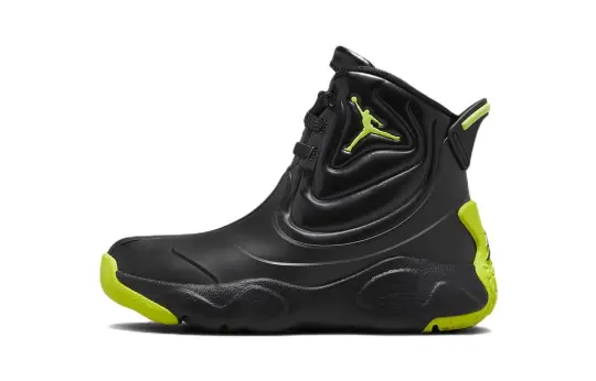 Jordan Drip 23 Slip Resistant Cushioning Abrasion Resistant High top Kids' Outdoor Shoes Black Green