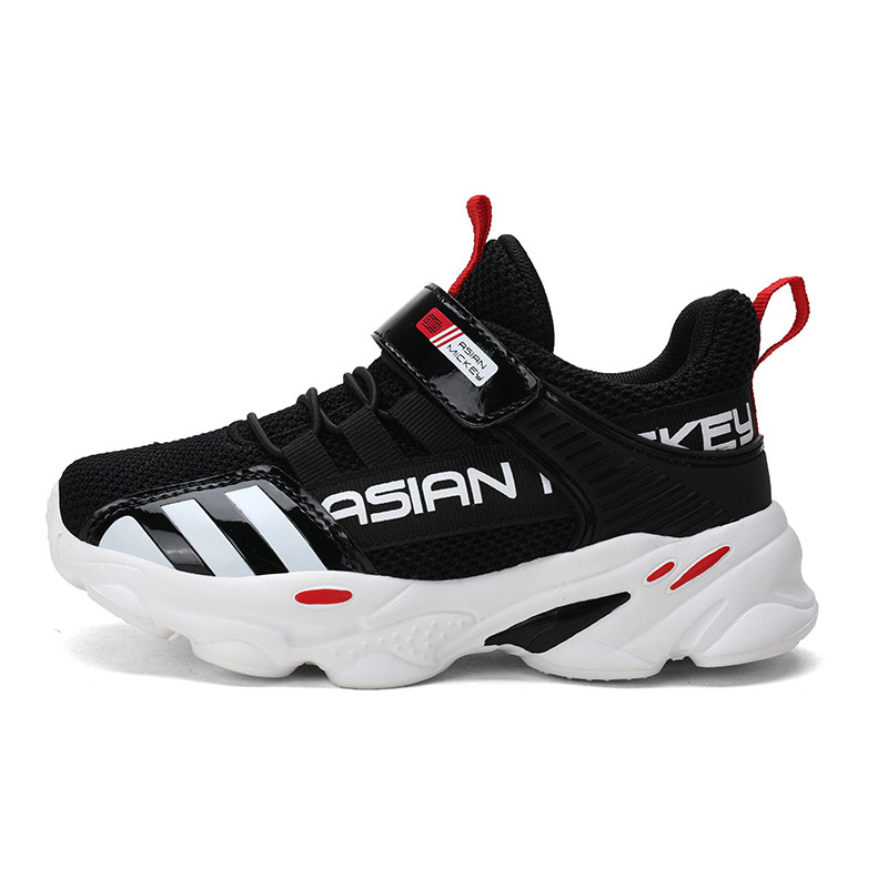 Asian Mickey fly woven breathable double mesh soft sole lightweight shock-absorbing non-slip running shoes trendy and versatile sports shoes for boys